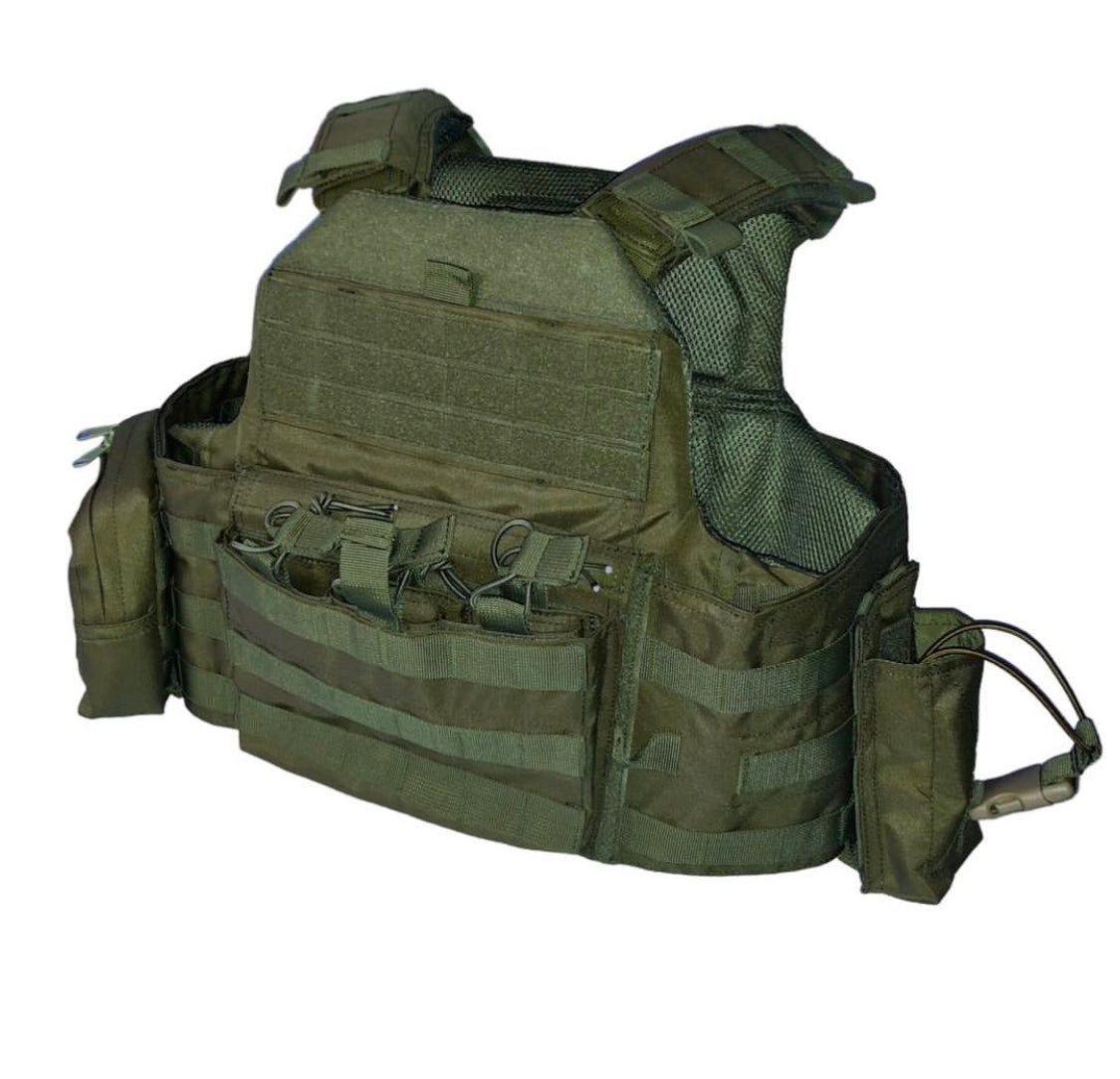 Ballistic Plate Carrier Vest-Full Assault Package Vest Green Size: Medium