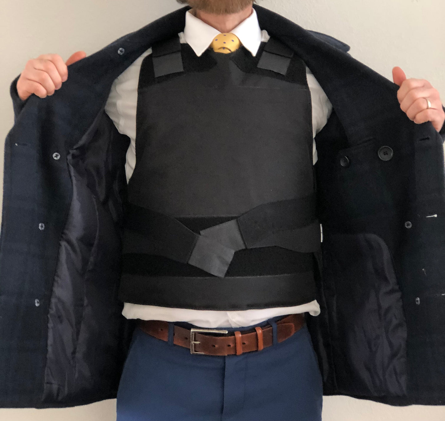 Fully Adjustable Black Ballistic Vest - Concealable and Comfortable for Everyday Wear"