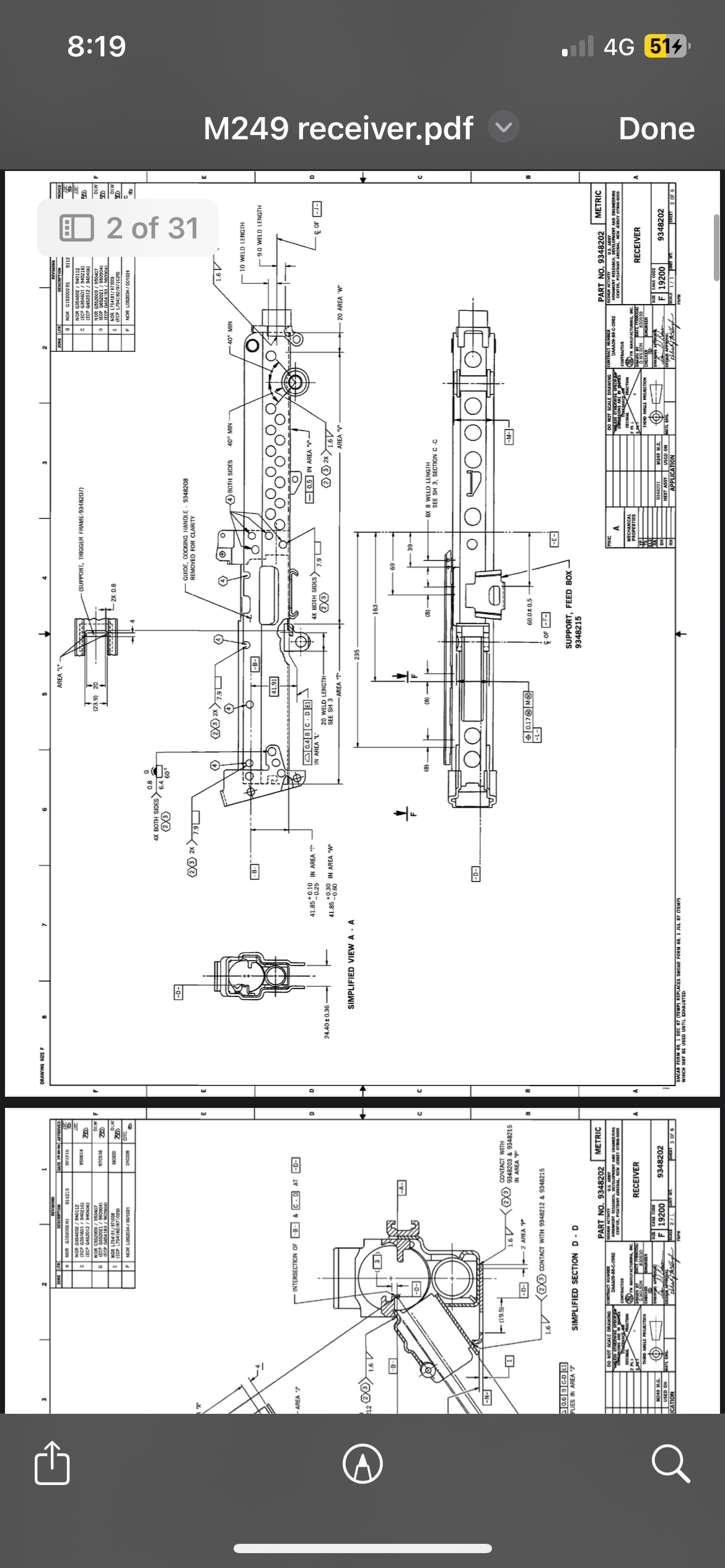 M249 CAD 2D Blueprints ne 3D Files complete for research, Study and Training