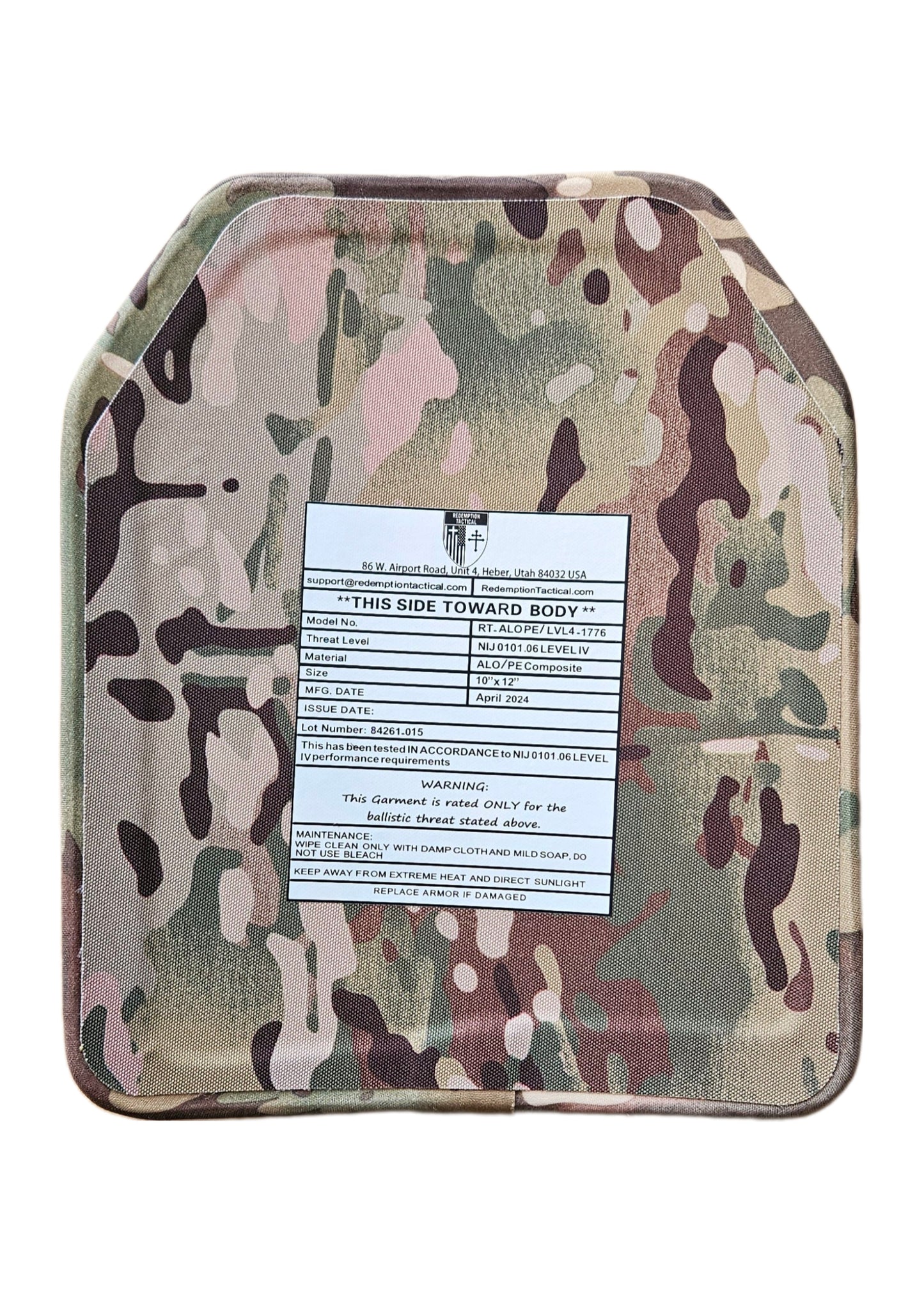 CRUSADER 2.0 ARMOR FULL KIT COMBO PACKAGE LIGHTWEIGHT LEVEL IV (2) 10x12 Front/Back Plates (2) 6x8 Side Plates (Level III)