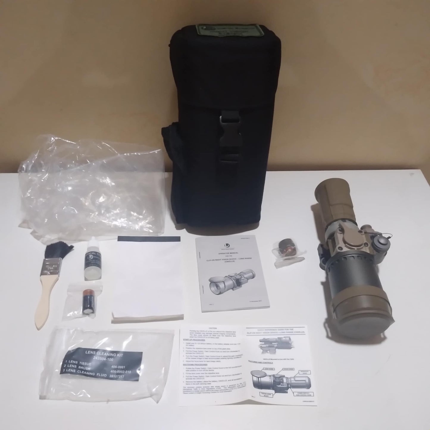 L3Harris M2124 clip-on night vision device featuring quick-detach lever mount for tactical rifles