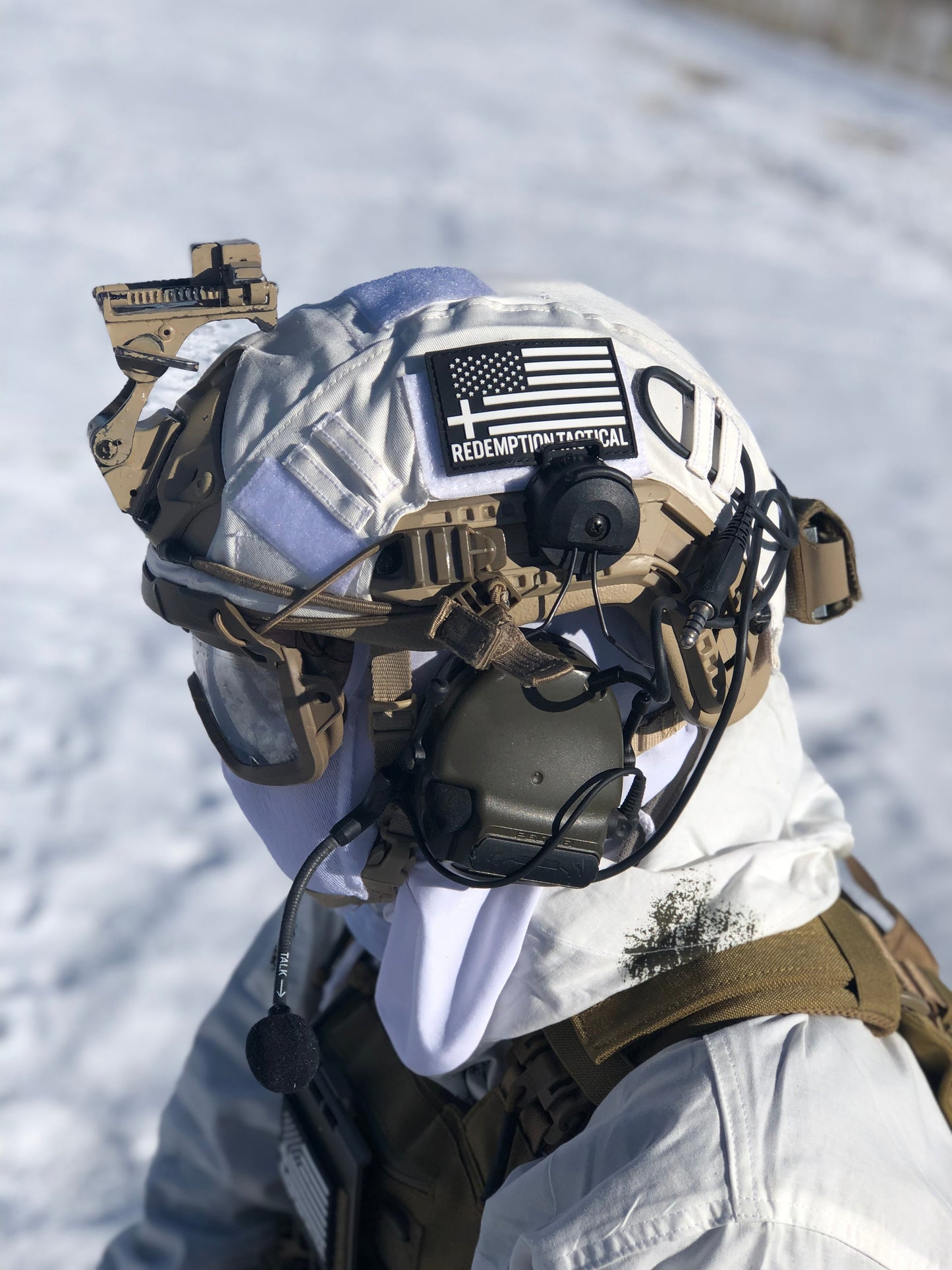 "RT2 military-grade ballistic helmet available in tactical colors: black, green, brown, multicam, and black multicam