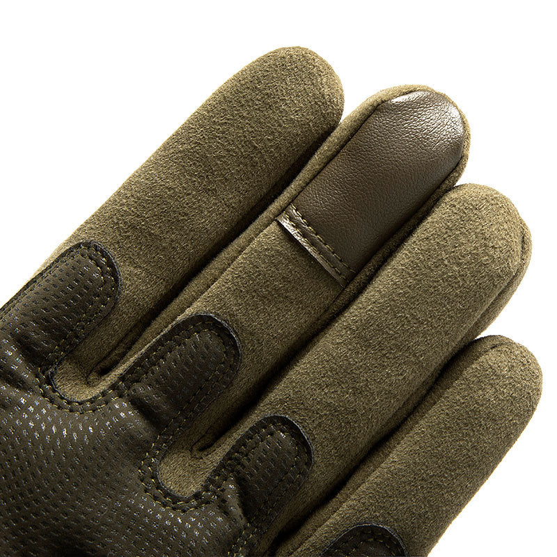 Army Green Crusader Tactical Gloves with Beast Mode Knuckles – Built for tough conditions with breathable material and touchscreen-sensitive fingertips