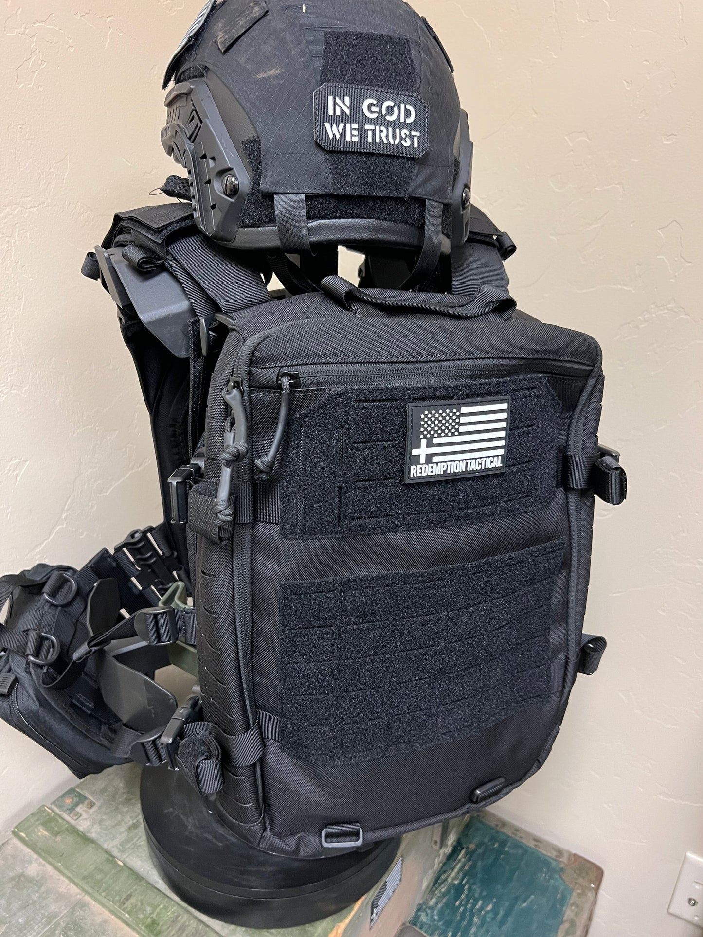 Green Tip Surplus Crusader XL Armor Combo with Level IV plates, bag, shoulder and anti-sweat pads for ultimate protection and comfort.