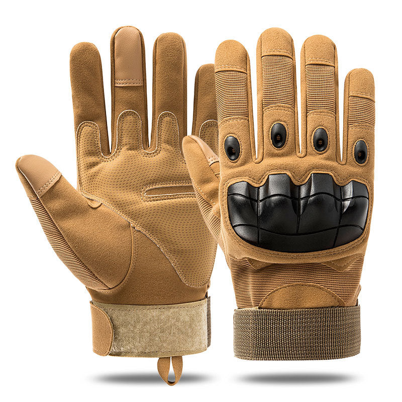Desert Tan Crusader Tactical Gloves with Beast Mode Knuckles – Breathable design and touchscreen-compatible fingertips for tactical operations