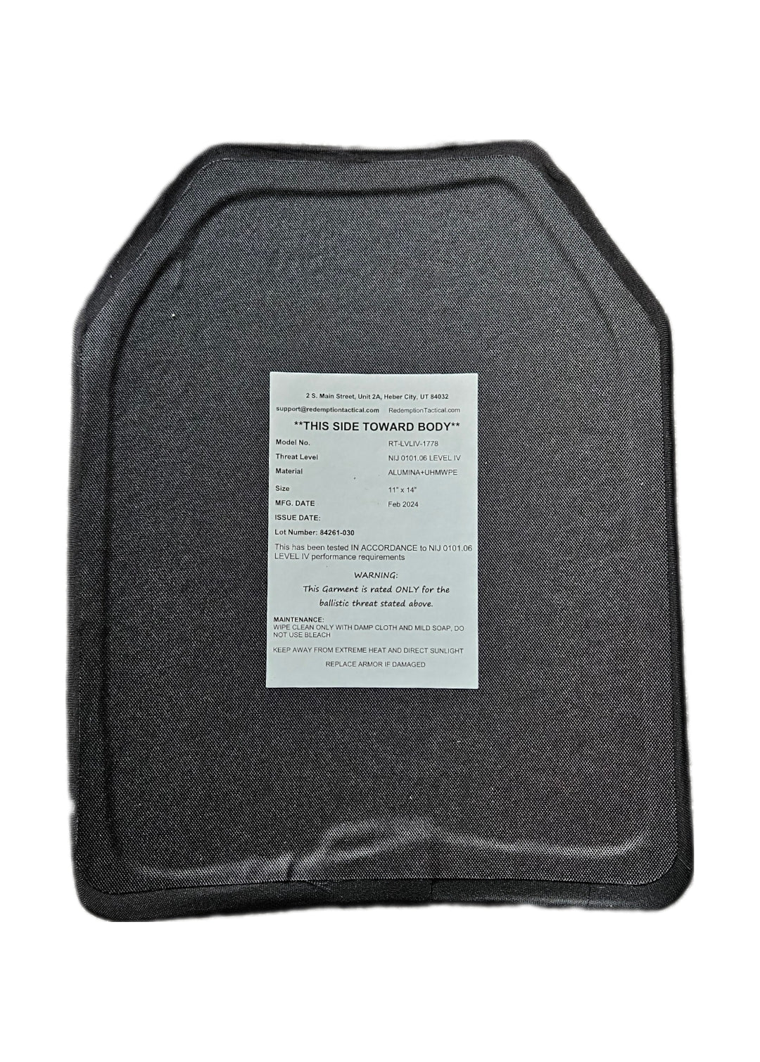 Crusader 2.0 XXL Armor Kit by Redemption Tactical featuring 11x14 Level IV plates and black tactical plate carrier from Green Tip Surplus