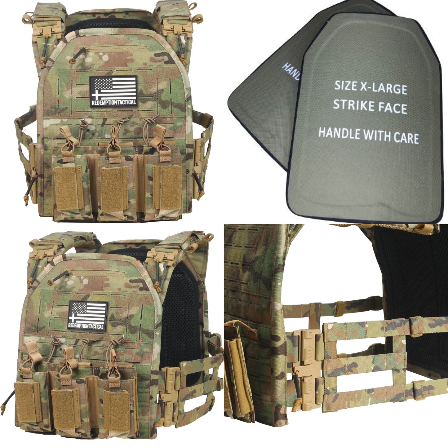 Redemption Tactical Crusader 2.0 XL Kit featuring lightweight NIJ Level IV body armor, tactical plate carrier, and medic pouch