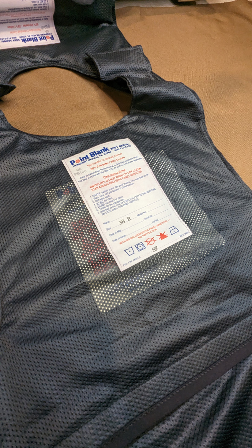 Point Blank Body Armor NIJ lllA Size 42