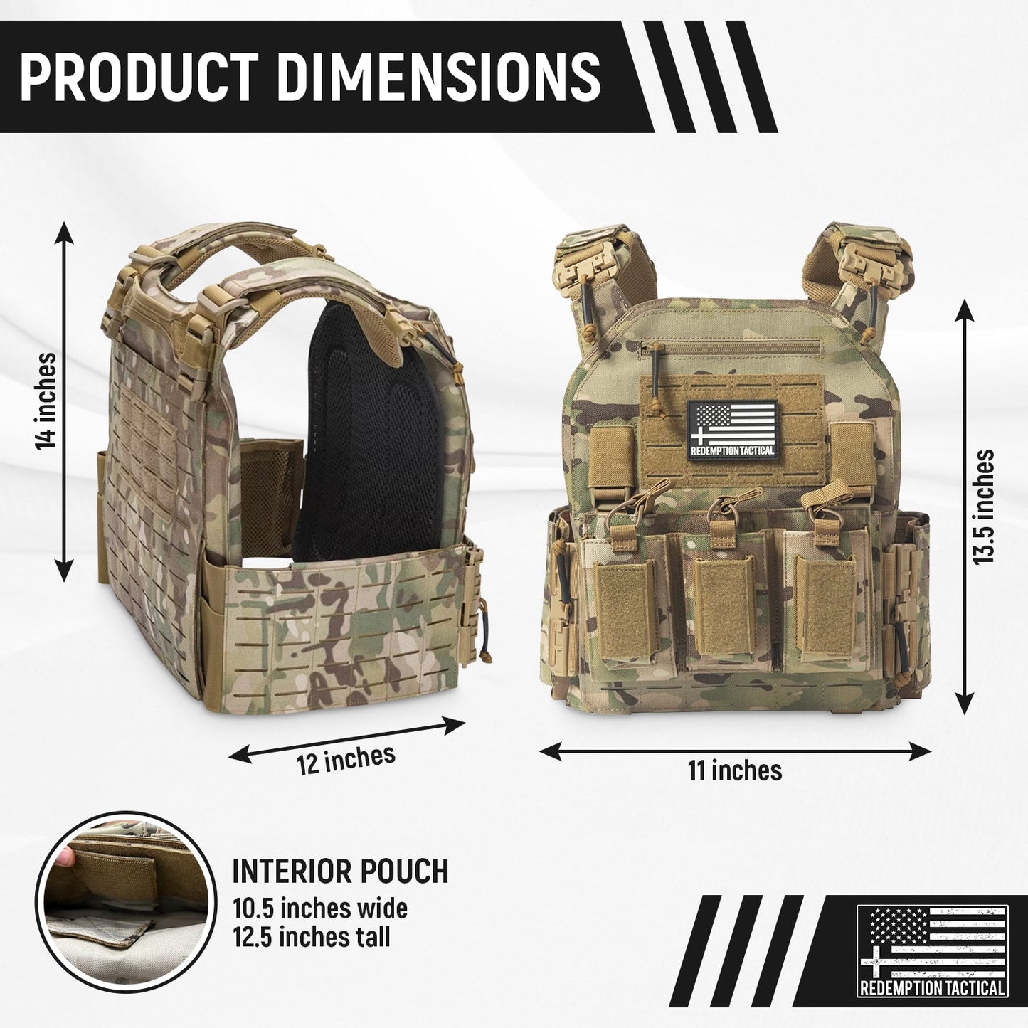 CRUSADER 2.0 ARMOR KIT Front/Back Plates LIGHTWEIGHT LEVEL IV (2) 10x12 Front/Back Plates Full Kit