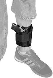 "Discreet Hide-Away Security Wallet with an ankle holster for concealed carry of a micro-pistol."