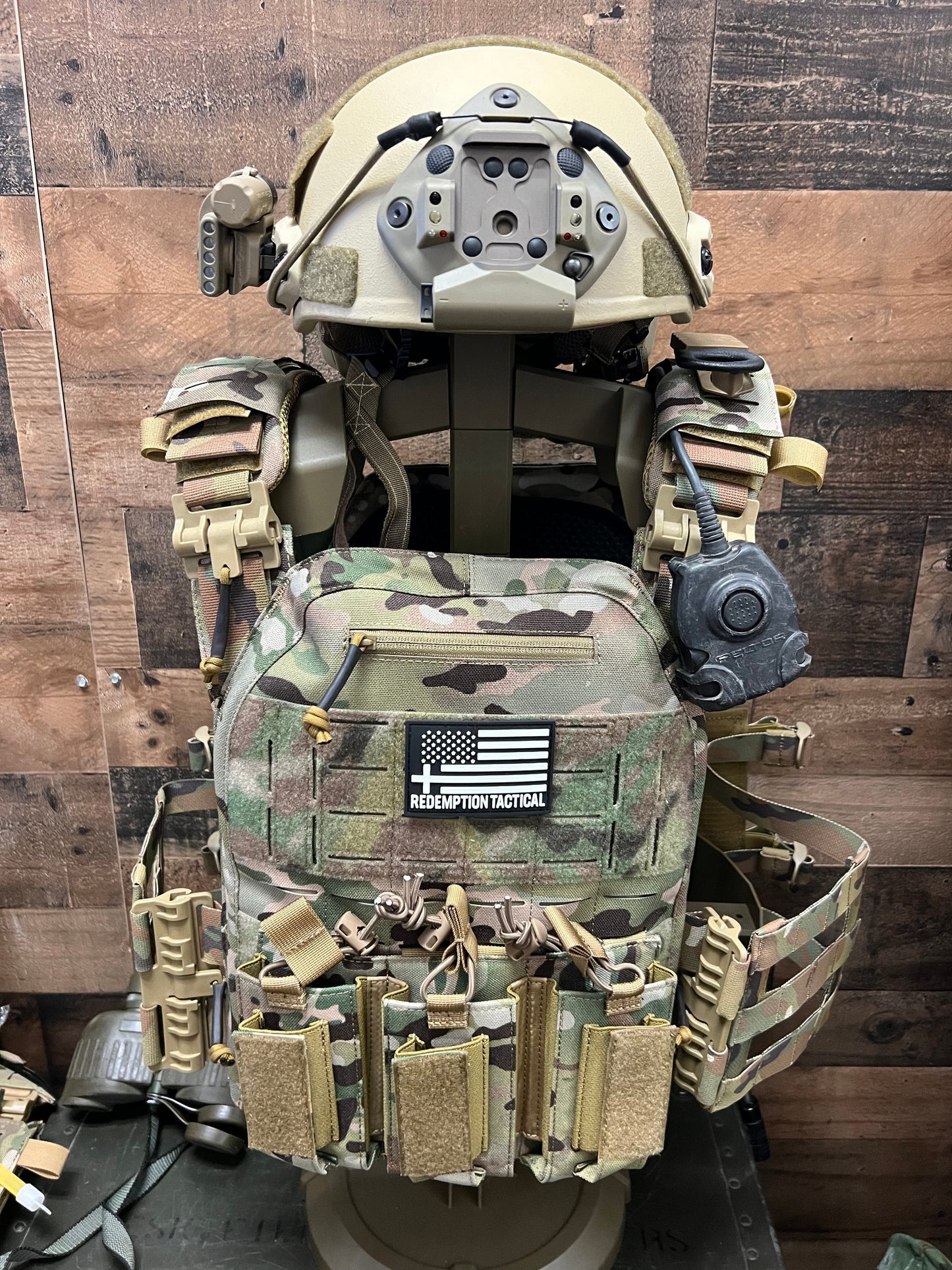Complete tactical armor package featuring NIJ Level IV plates, plate carrier, medic pouch, mesh pads, and laptop bag for field deployment or EDC
