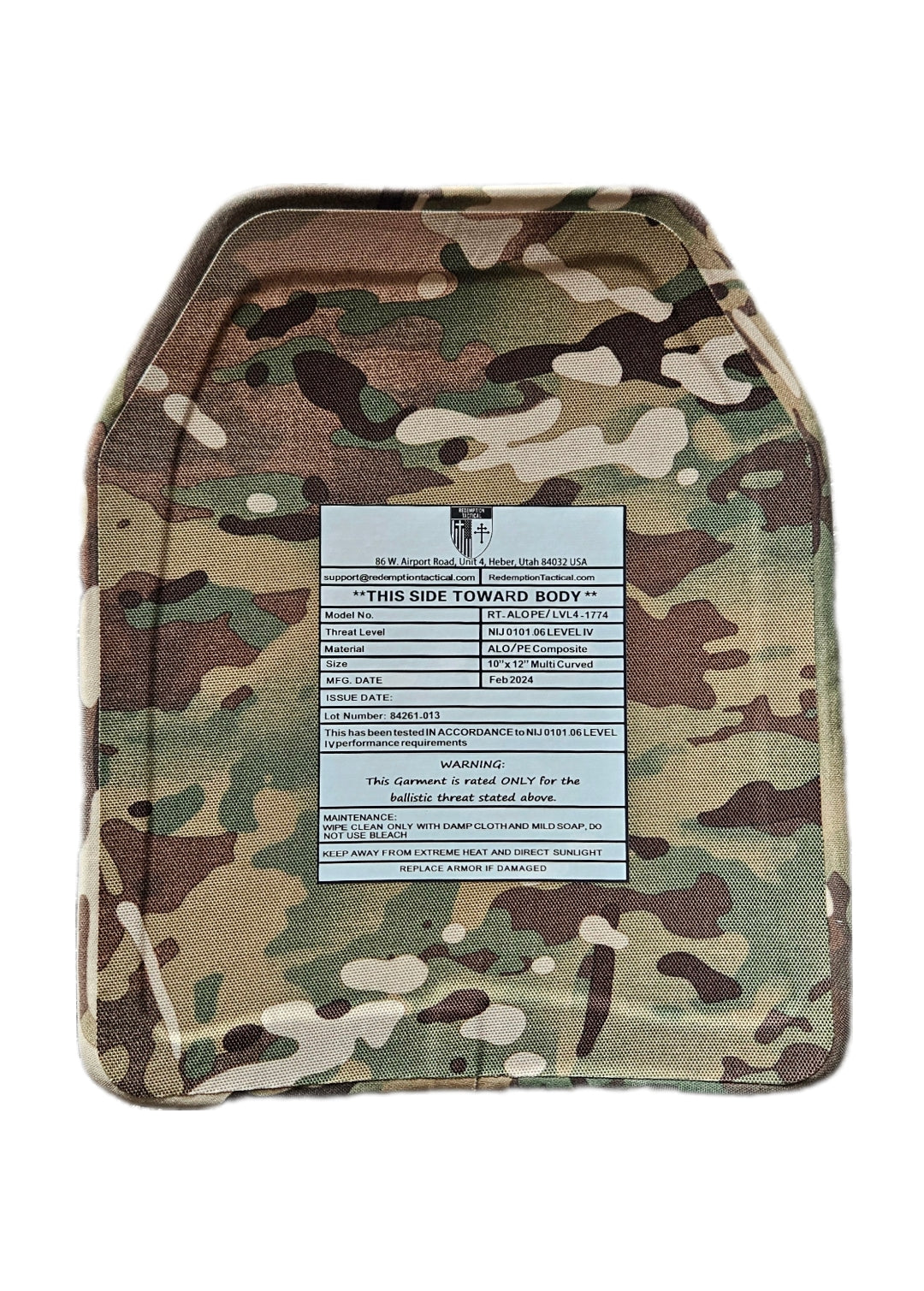 Archangel 2.0 FULL KIT Armor COMBO PACKAGE LIGHTWEIGHT LEVEL IV (2) 10x12 Front/Back Plates (2) 6x8 Side Plates, Archangel Placard (Level IIIA)
