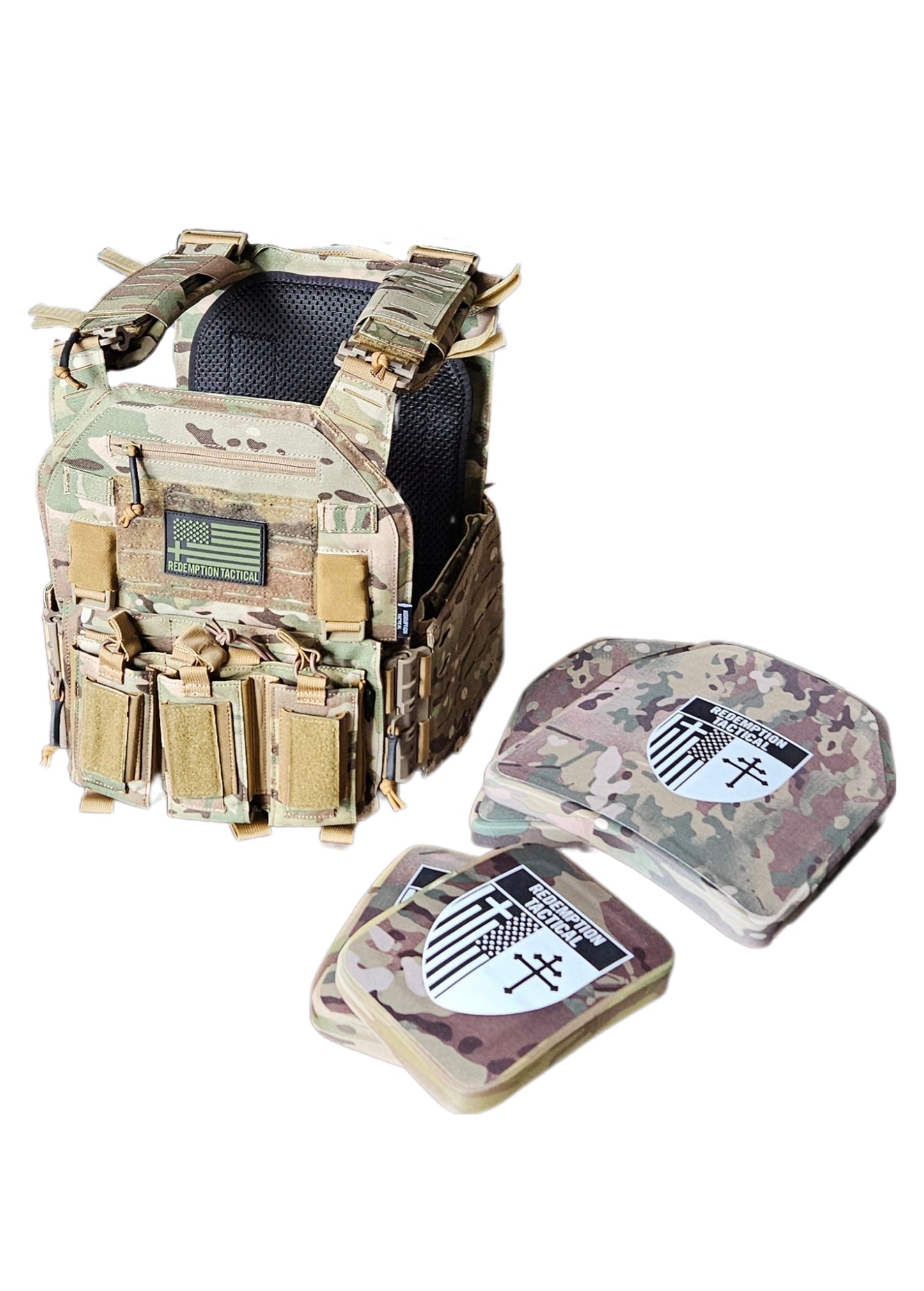 CRUSADER 2.0 ARMOR FULL KIT COMBO PACKAGE LIGHTWEIGHT LEVEL IV (2) 10x12 Front/Back Plates (2) 6x8 Side Plates (Level III)
