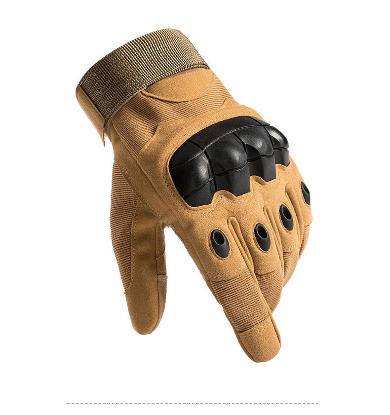 RT Crusader Tactical Gloves in Desert Tan – Durable synthetic leather palms, breathable spandex back, and knuckle protection for maximum control and comfort