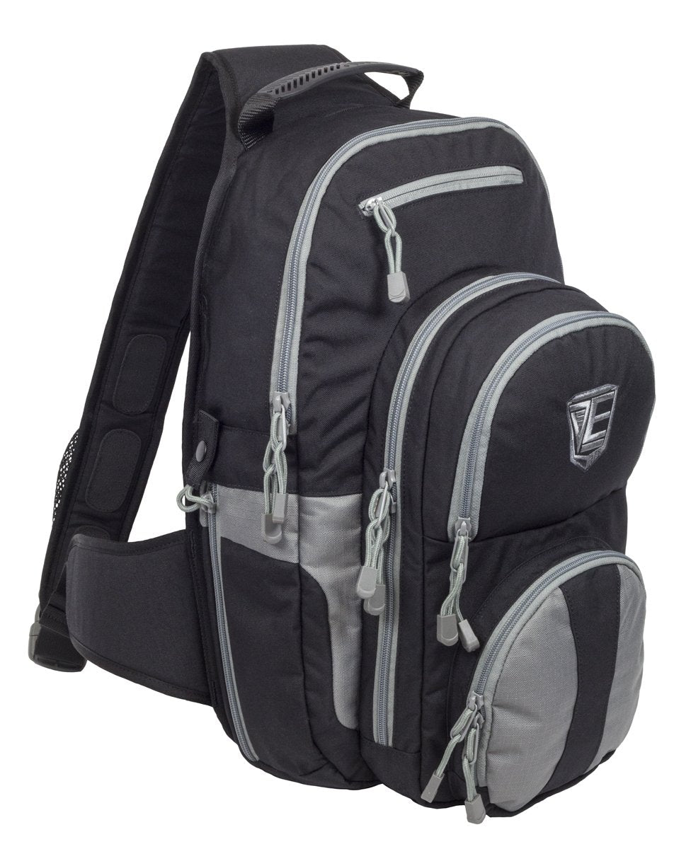 Smokescreen concealed carry backpack in black and gray