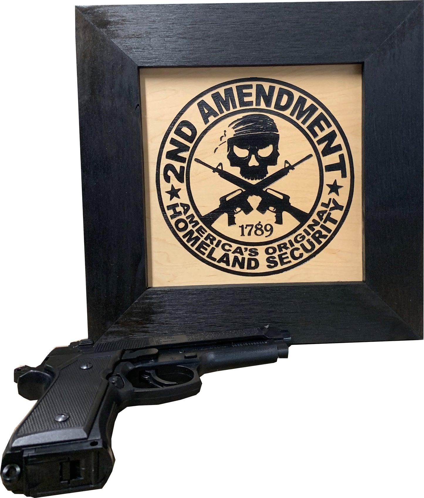 Second Amendment Hidden Gun Safe, 2nd Amendment Skull Concealment Shelf