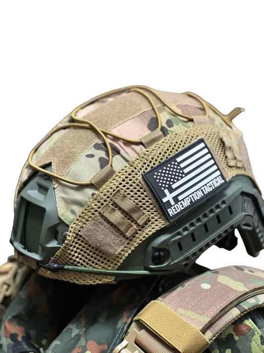 Redemption Tactical High Cut Helmet Cover in Multicam – Lightweight and rugged design with full hook-and-loop coverage
