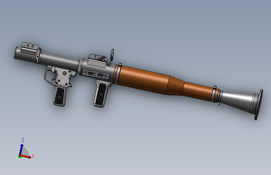 RPG 7 3D CAD Complete Detailed Model for Research, Training and 3D printing