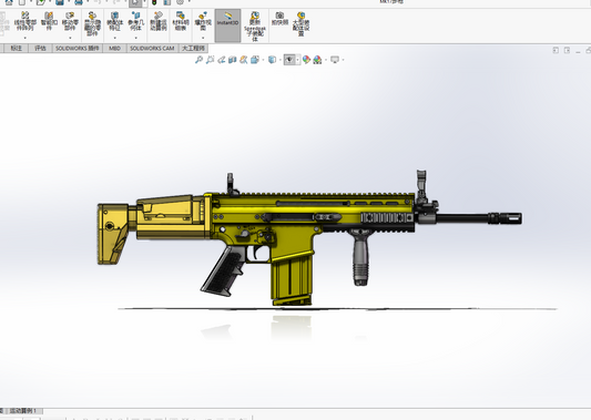 FN Scar h mk 17 3d cad model for 3d printing and cnc 