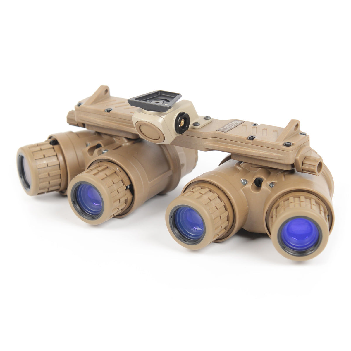 L3Harris GPNVG-18 night vision goggles with four unfilmed white phosphor tubes and panoramic lens layout

