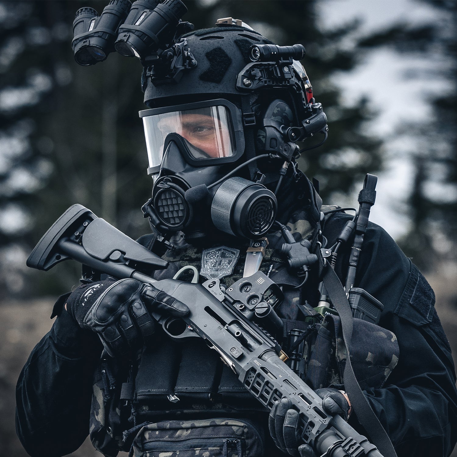 NBC-17 SOF lightweight CBRN gas mask filter with 40mm thread

