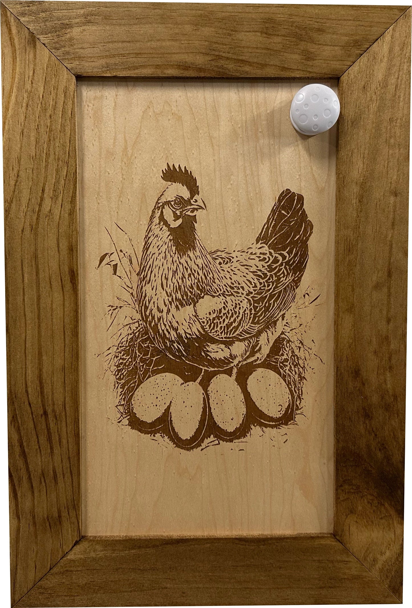 Hidden Gun Safe Chicken and Eggs Farmhouse Scene by Bellewood Designs