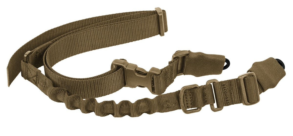 Convertible single to two-point tactical rifle sling

