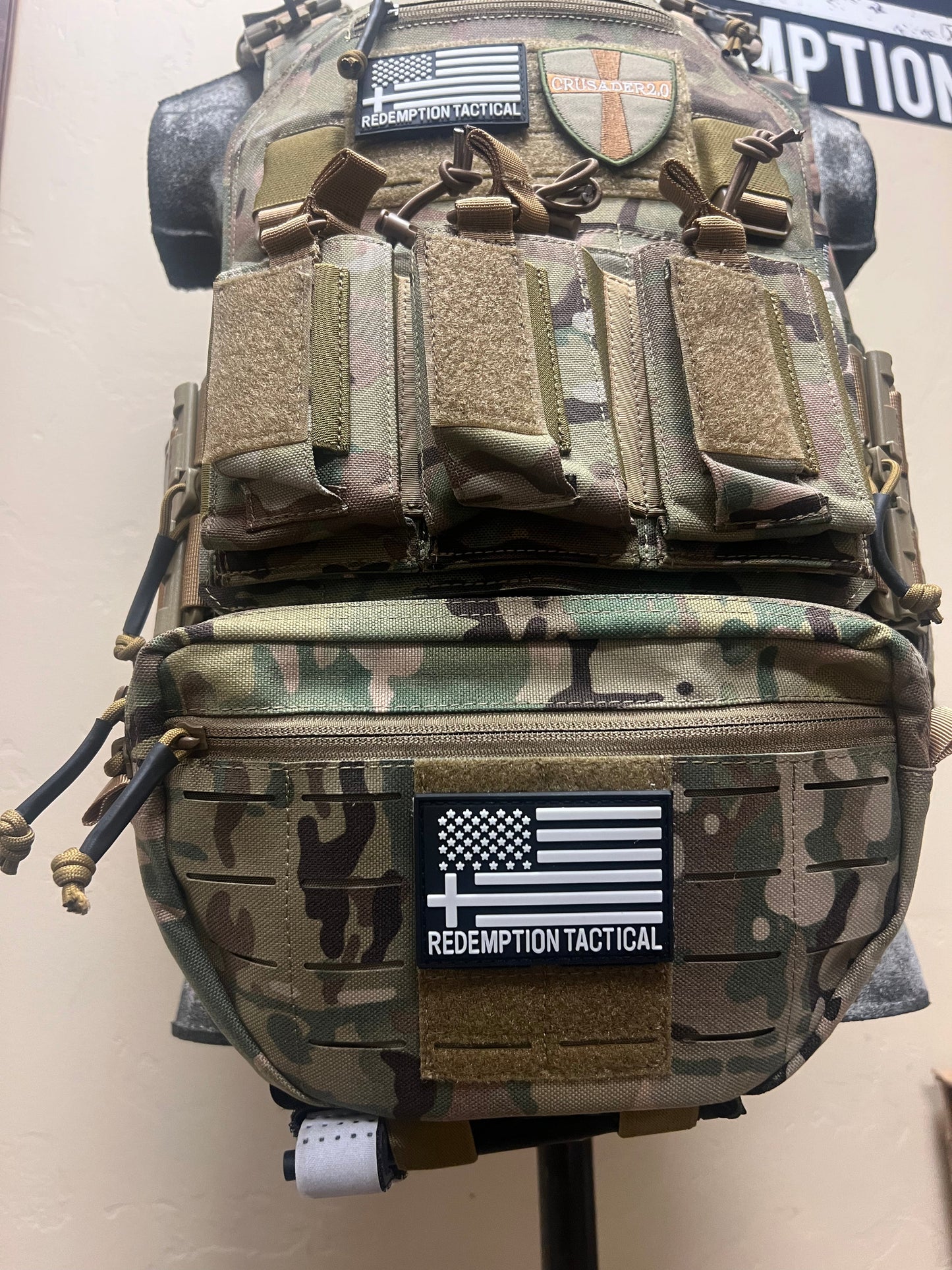 crusader sack pouch tactical gear front view

