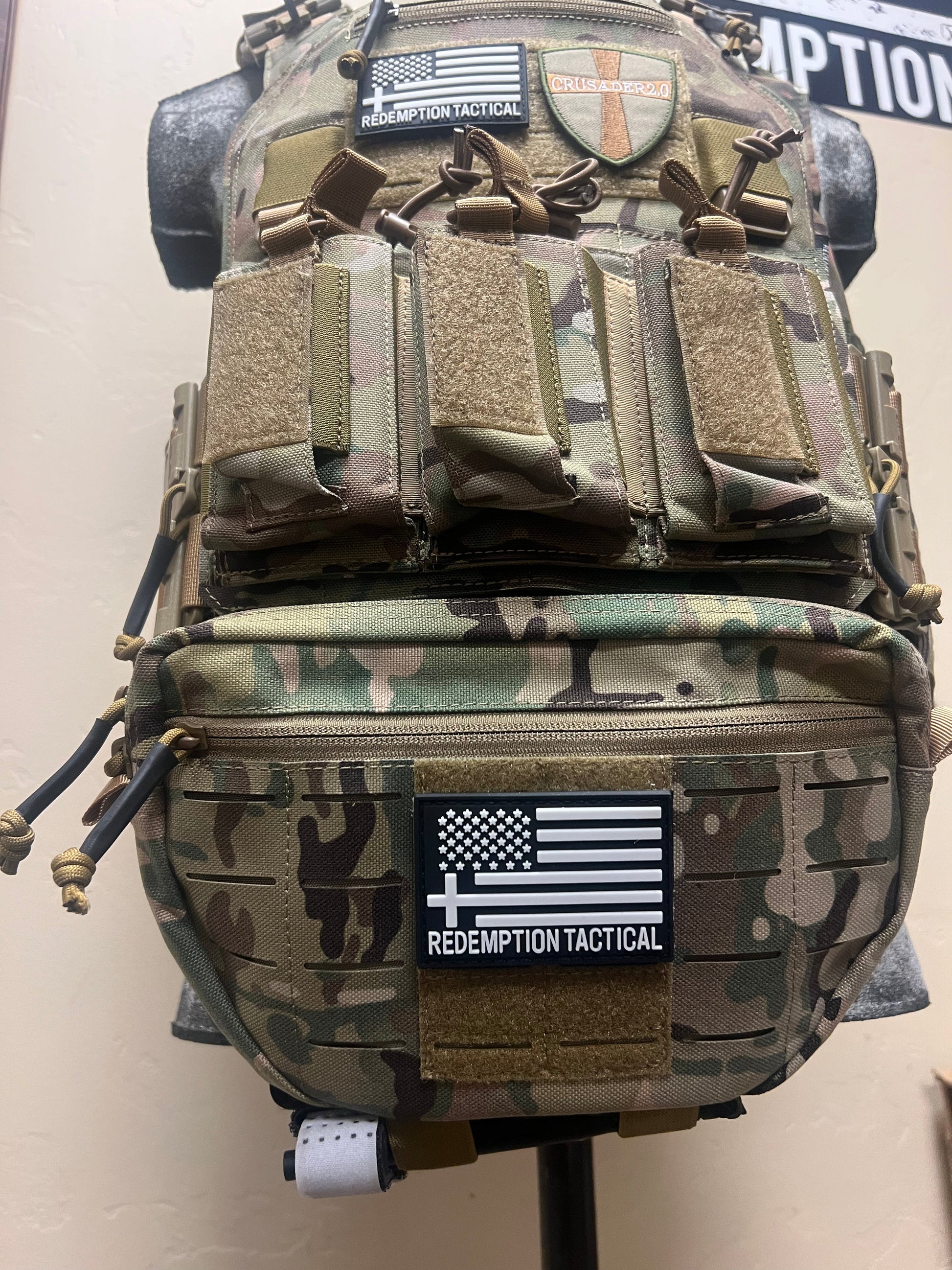 crusader sack pouch tactical gear front view

