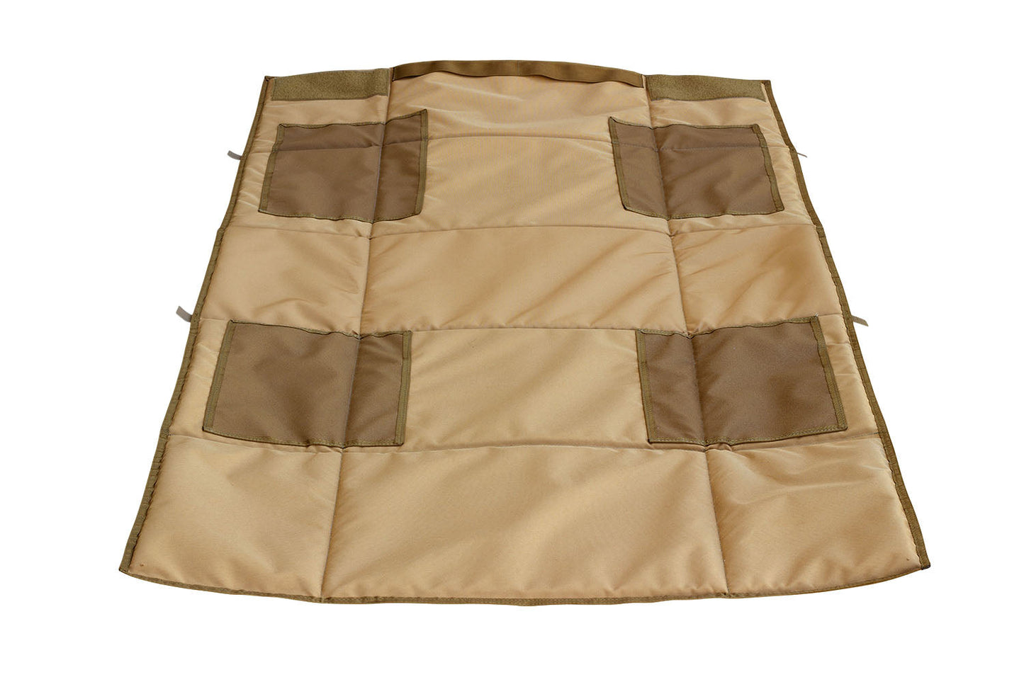 Lightweight tactical shooting mat with bipod stop laid flat