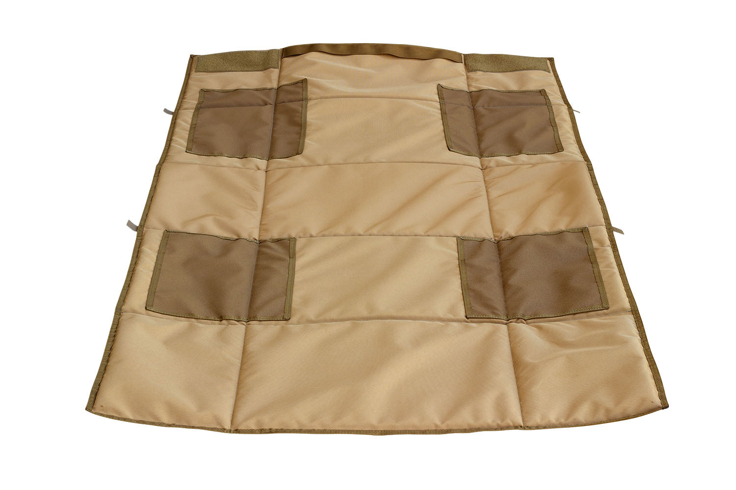 Lightweight tactical shooting mat with bipod stop laid flat
