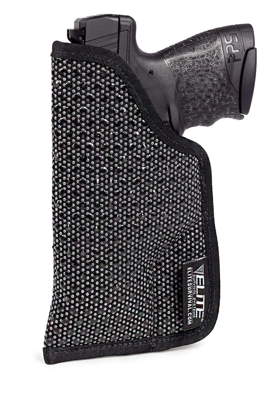 Front view of Mainstay clipless IWB holster in black
