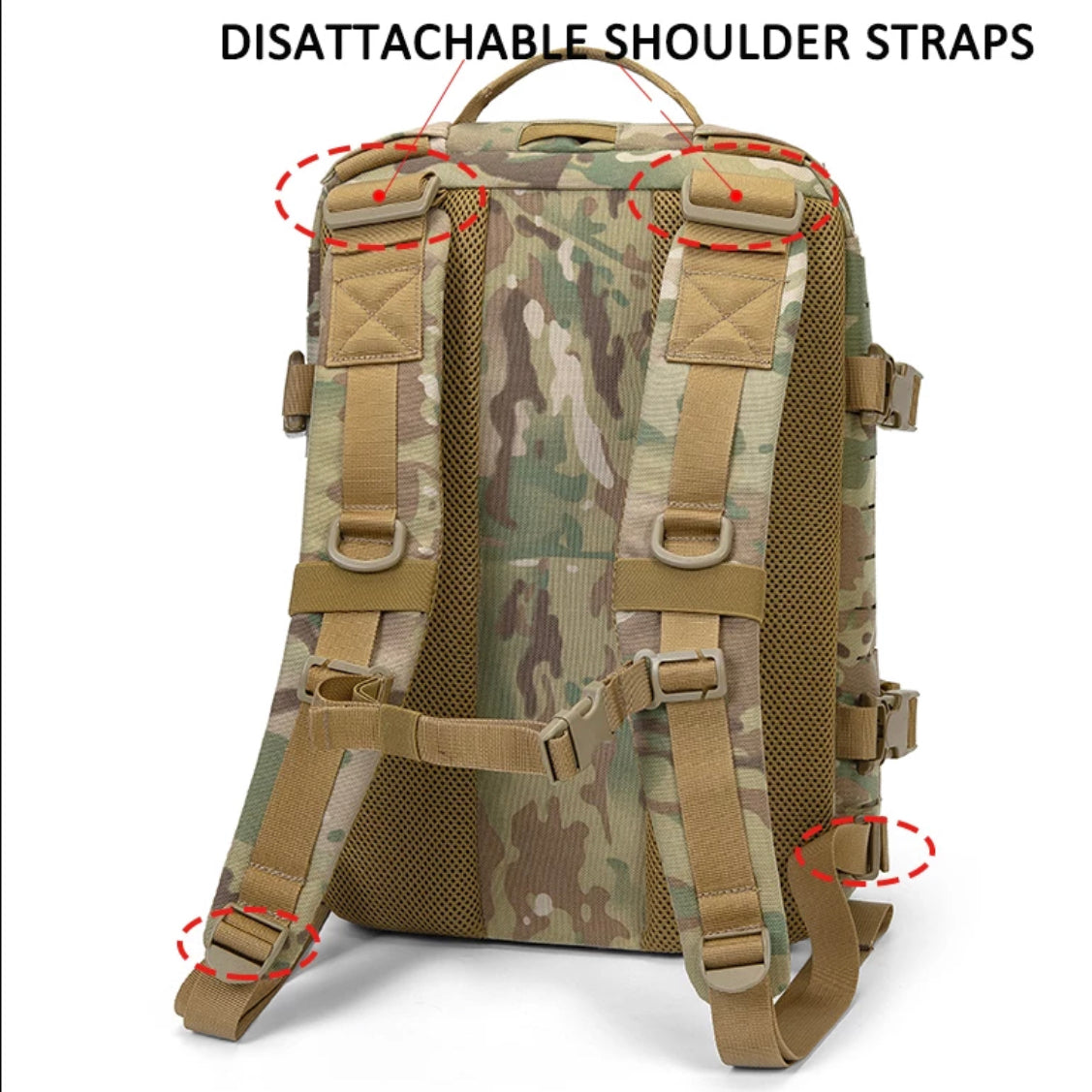 Rear view of the Crusader 2.0 Plate Carrier in Multicam Cordura, included in the full armor combo with Level IV protection by green tip surplus