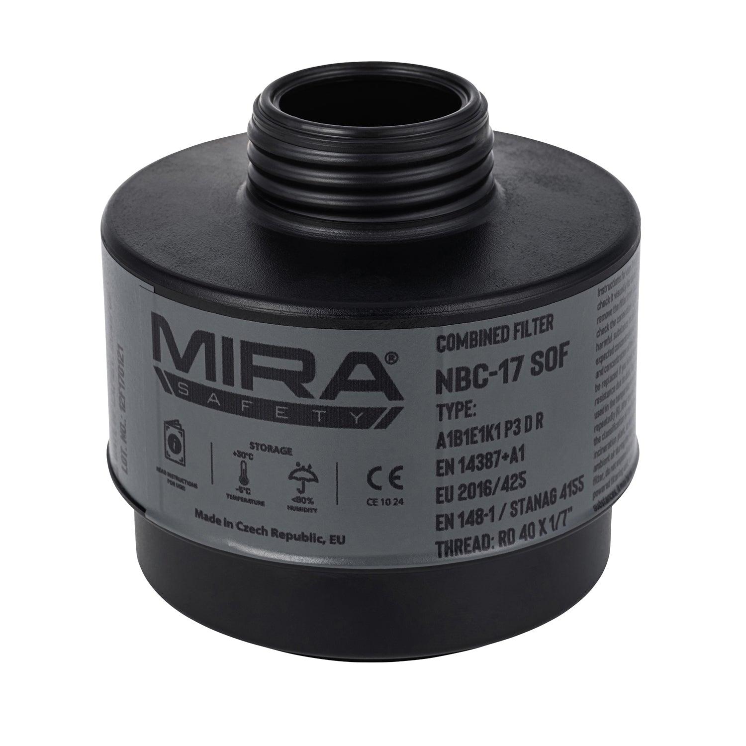 NBC-17 SOF lightweight CBRN gas mask filter with 40mm thread
