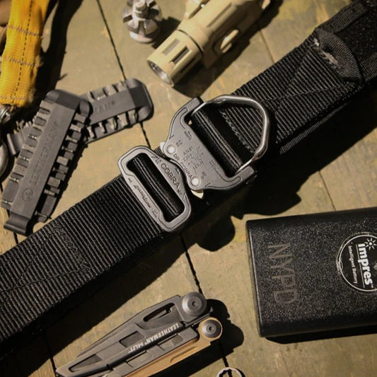 Rescue Riggers Belt in black with forged buckle

