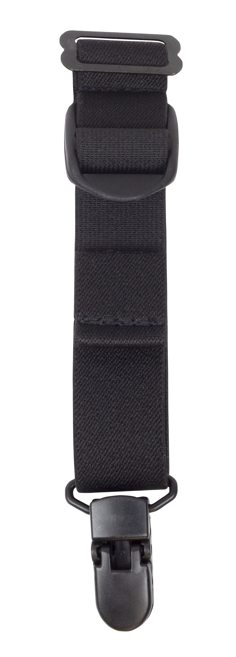 Elastic tie down strap for shoulder holster system

