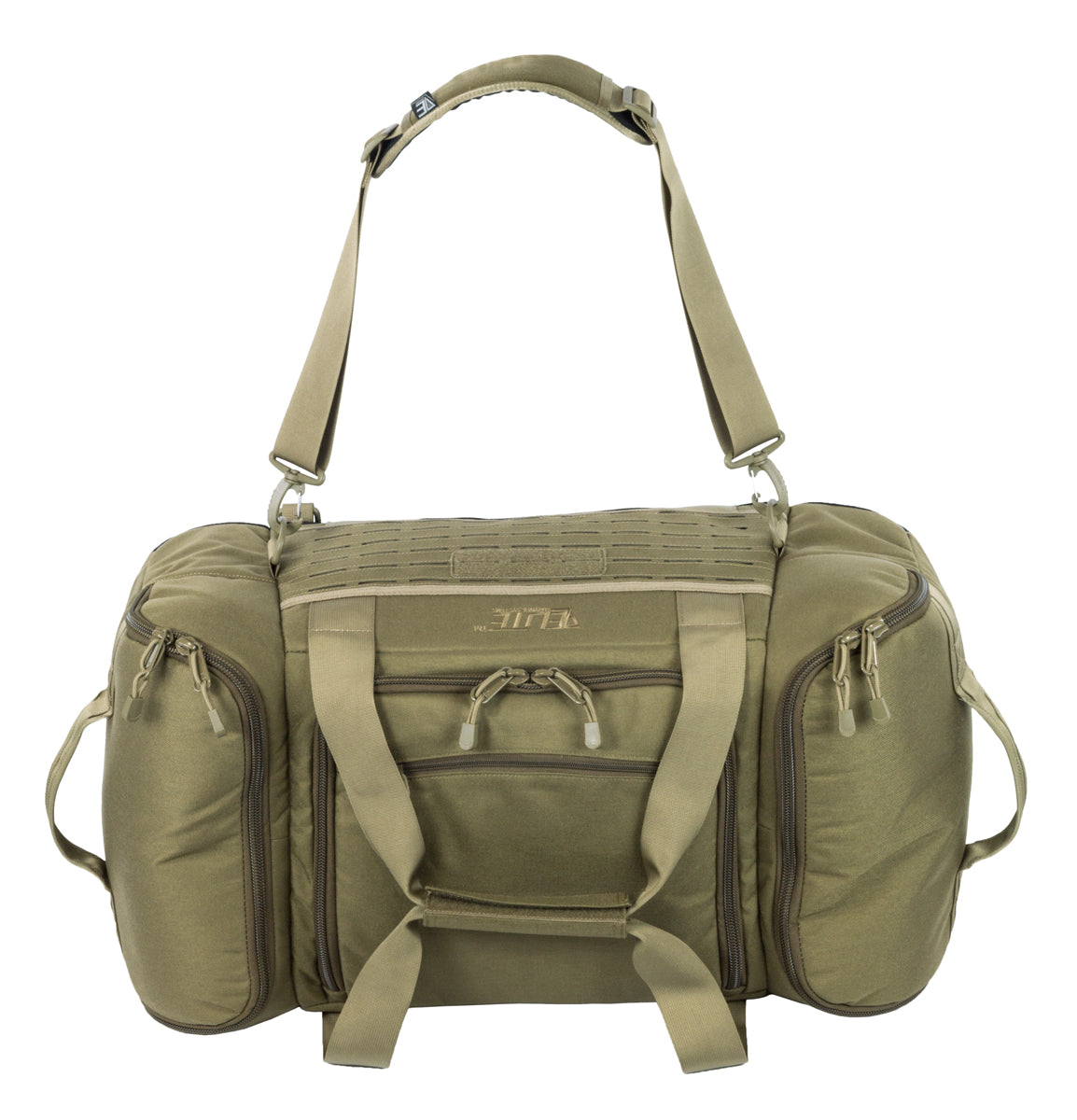 Tri-Carry duffel with reinforced handles and padded strap