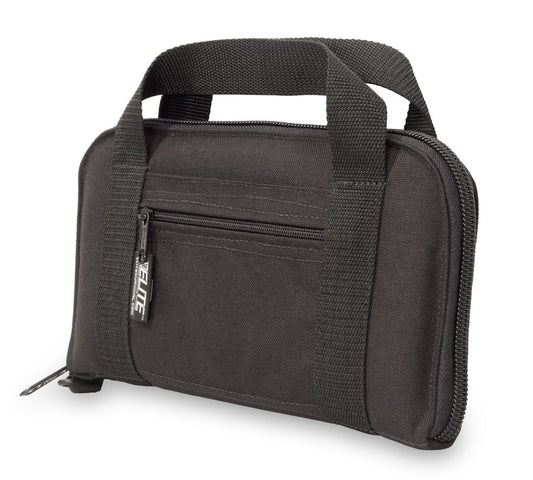Soft padded pistol case with zippered pocket